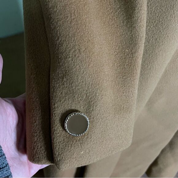 Vintage Regency Cashmere Long Camel Car Coat Size 0 - Picture 4 of 12